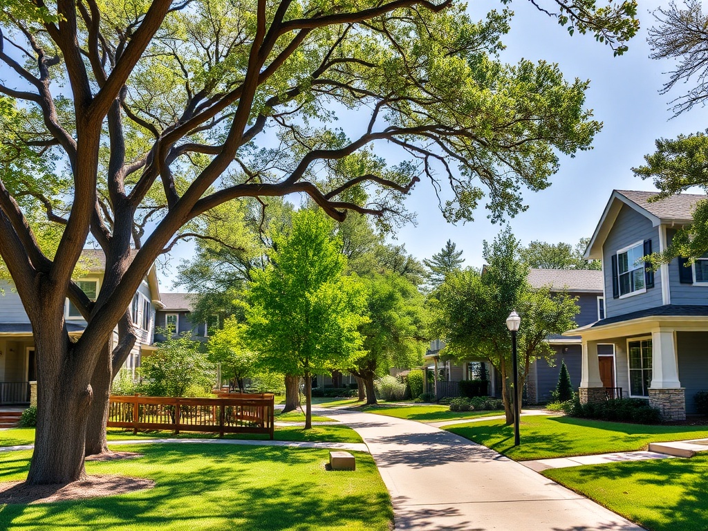 Beautiful Austin neighborhood with modern homes
